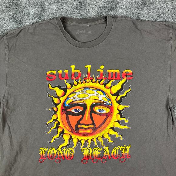 Sublime Band T-Shirt Mens Size 2XL Charcoal Long Beach Graphic Rock Tee Vintage - Picture 1 of 7